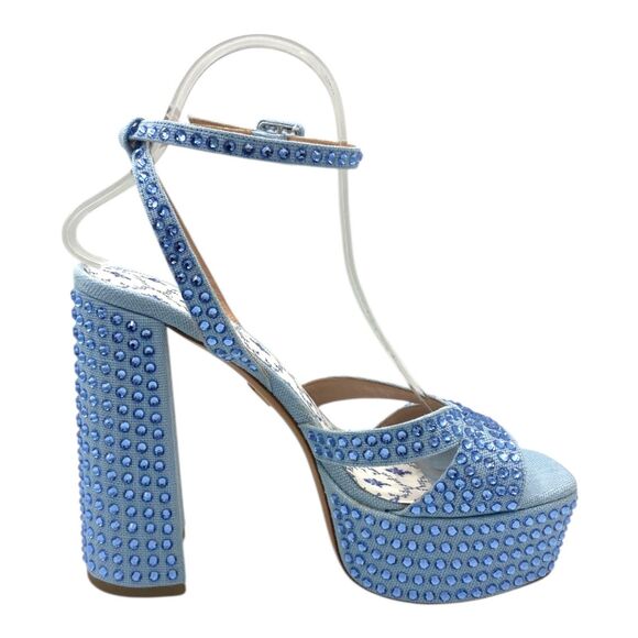 NWOB Hill House Home The Party Platform Sandals Blue Rhinestone EU 38.5 US / 8.5 - Picture 5 of 13